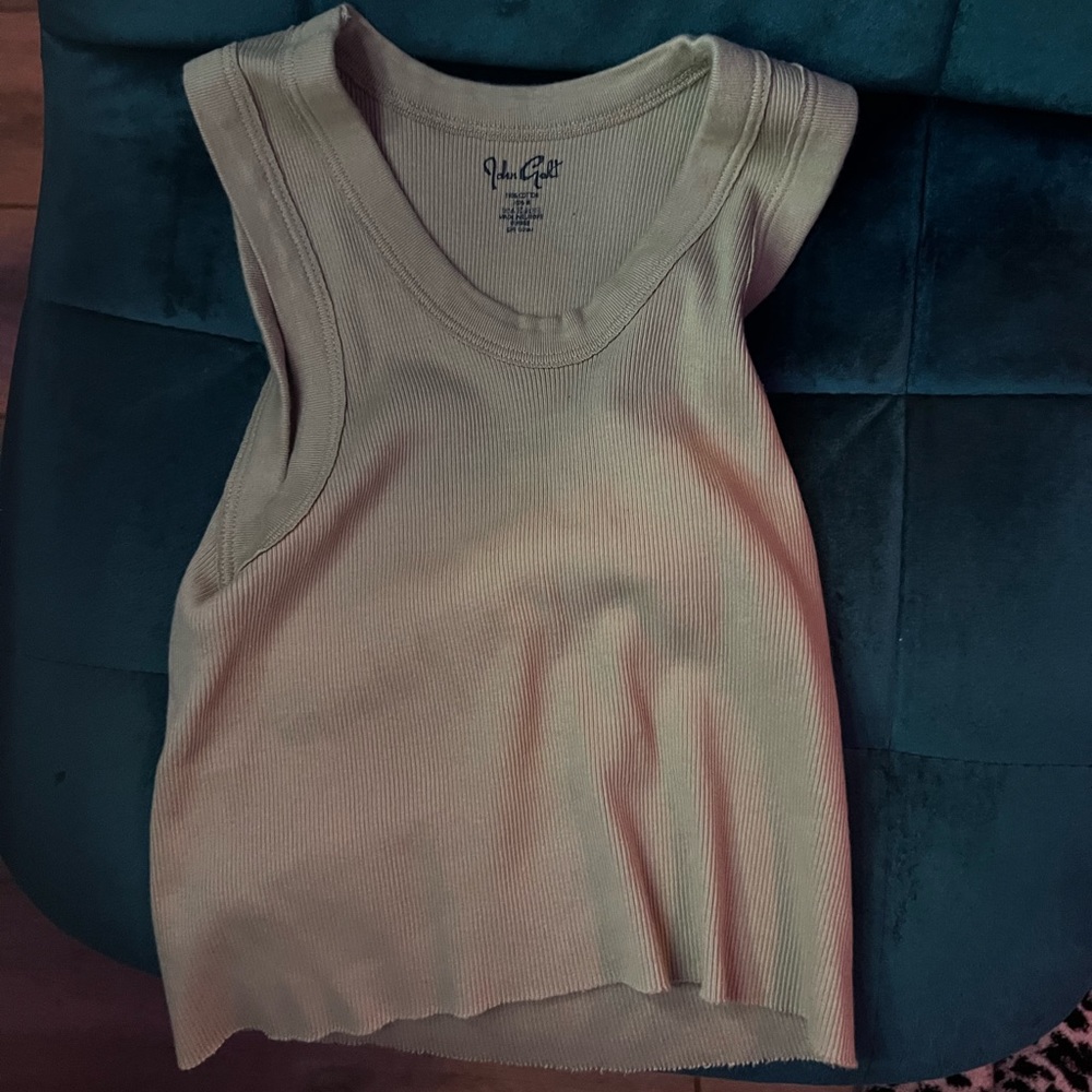 beige “muscle” tank top john galt